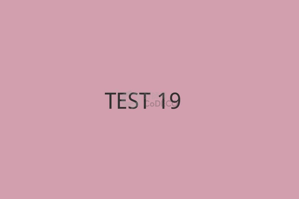 TEST 19