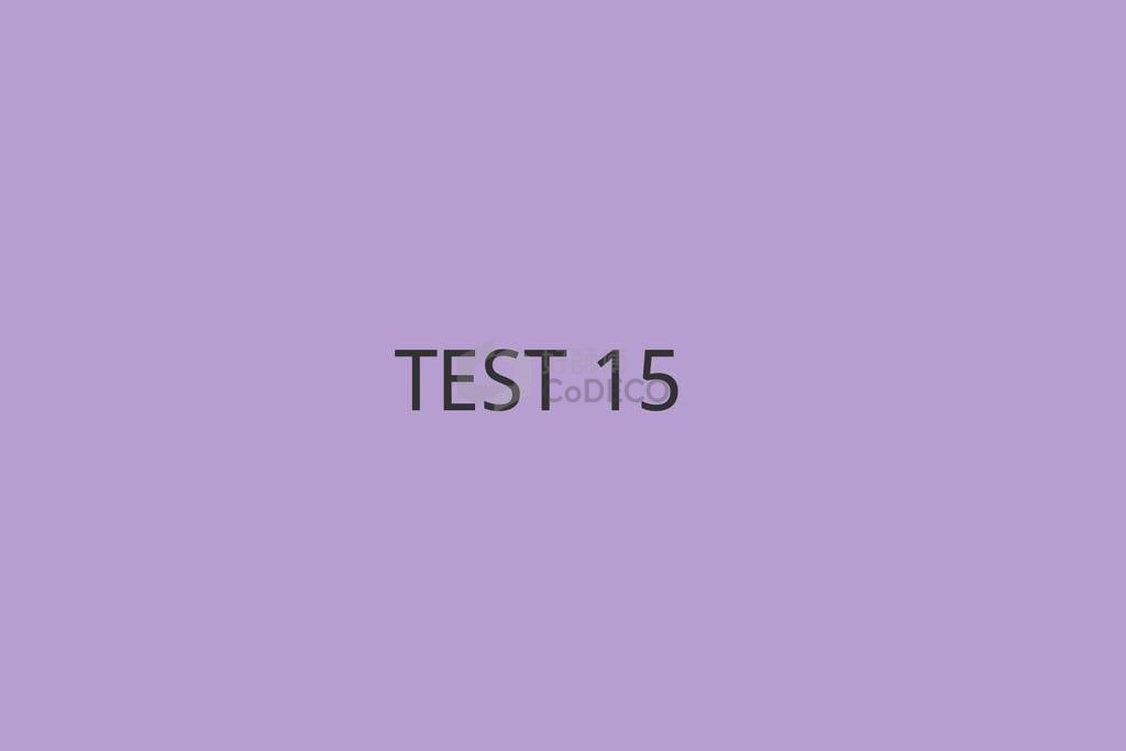 TEST 15