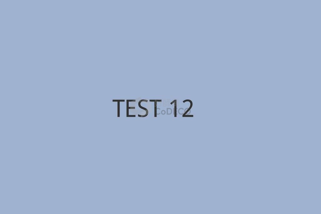TEST 12