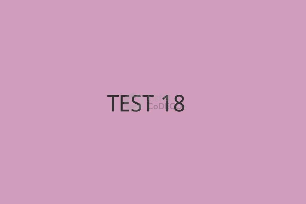 TEST 18
